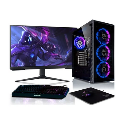 BEASTCOM Q3 | PC Gamer Complet, AMD Ryzen 5 4X 4,20GHz 8 Threads, 1To SSD, 16Go, 4K Vega, Écran LED 24″ + Clavier, WiFi, Windows 11