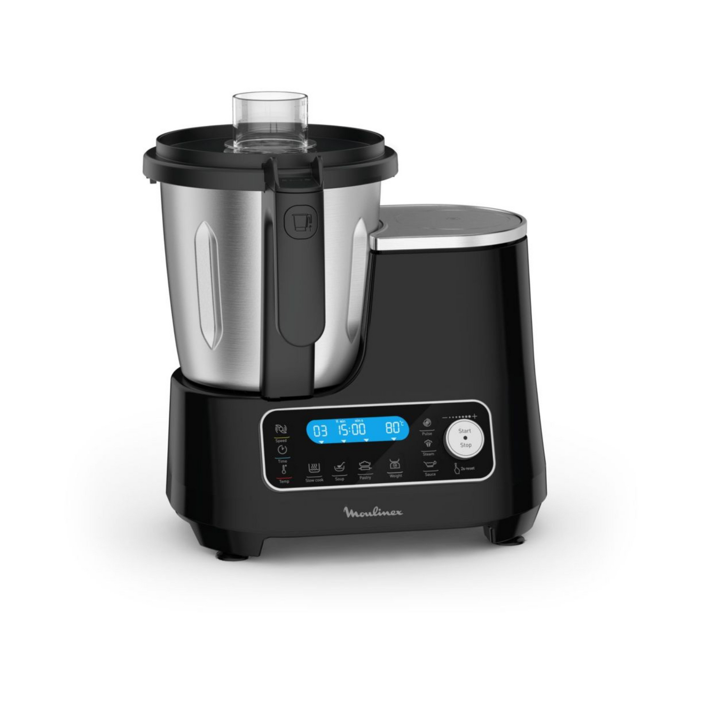 Robot cuiseur moulinex Clickchef noir HF456810 + cuiseur vapeur