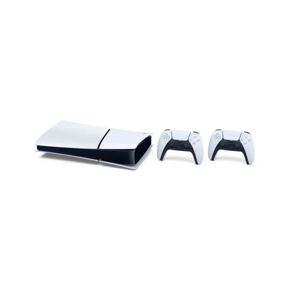 Pack PS5 Digital : Console PS5 Digitale (Modèle Slim) + 2ème Manette sans fil PS5 DualSense Blanche