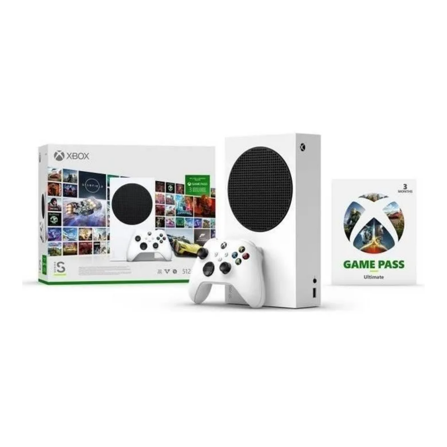 Pack Console Xbox Series S – 512Go – 3 mois de Game Pass Ultimate inclus + Manette Xbox Series sans fil Carbon Black