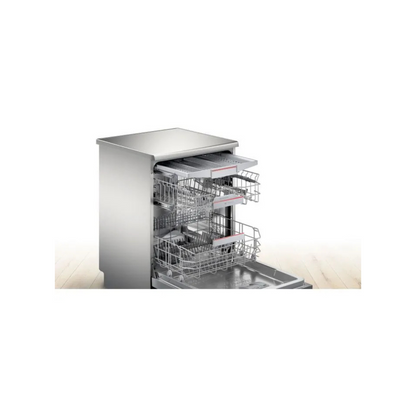 Lave-vaisselle pose libre BOSCH SMS6TCI00E SER6 – 14 couverts – Induction – L60cm – Home Connect – 44dB – Silver inox