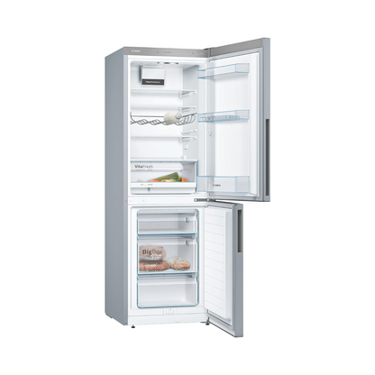 Bosch KGV33VLEAS – Réfrigérateur combiné pose libre – Série 4 – 288L – Froid brassé – L 60cm x H 176cm – Inox
