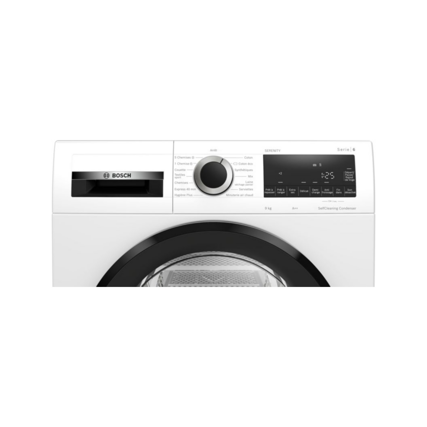 Sèche linge pompe à chaleur Bosch Serenity Série 6 Iron Assist