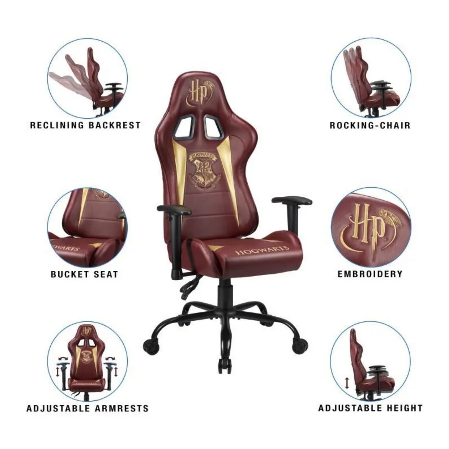 SUBSONIC – Harry Potter -Siège Gaming – Modèle Adulte – Sous Licence Officielle