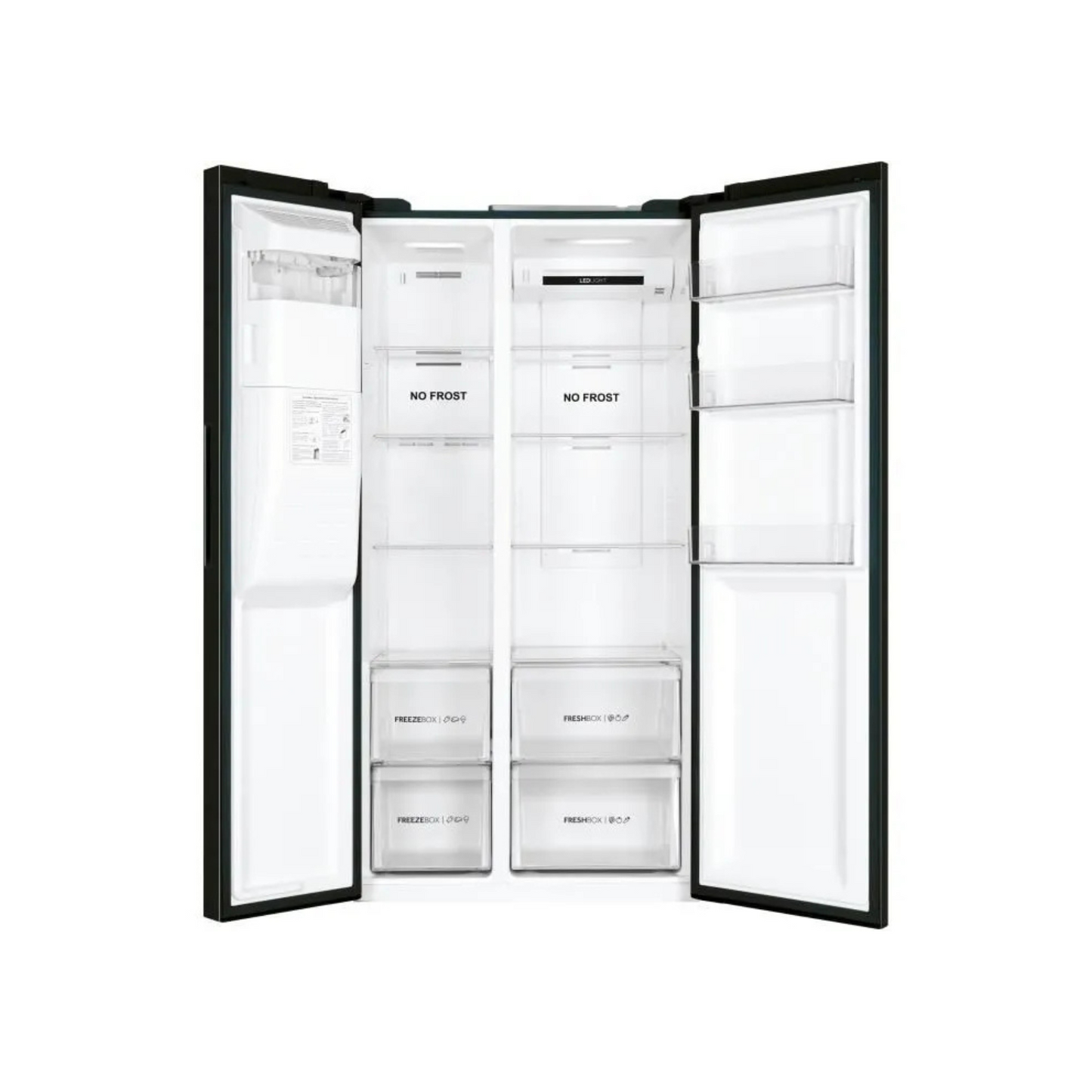 Réfrigérateur américain – HAIER – SBS 90 Series 3 HSR3918EIPB – Classe E – 515 L – 180 x 90 x 65,9 cm – Noir 