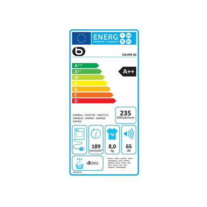 Sèche Linge Pompe à Chaleur – ESSENTIELB – ESLHP8-3b -PRIX USINE