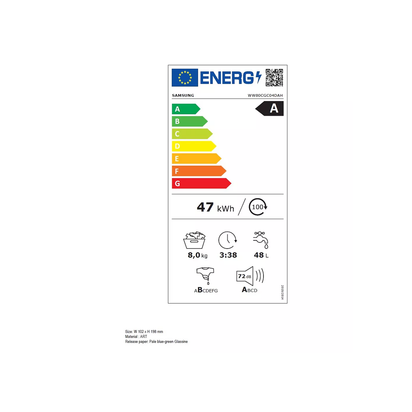 Lave linge hublot – SAMSUNG ecobubble – WW80CGC04DAH -PRIX USINE