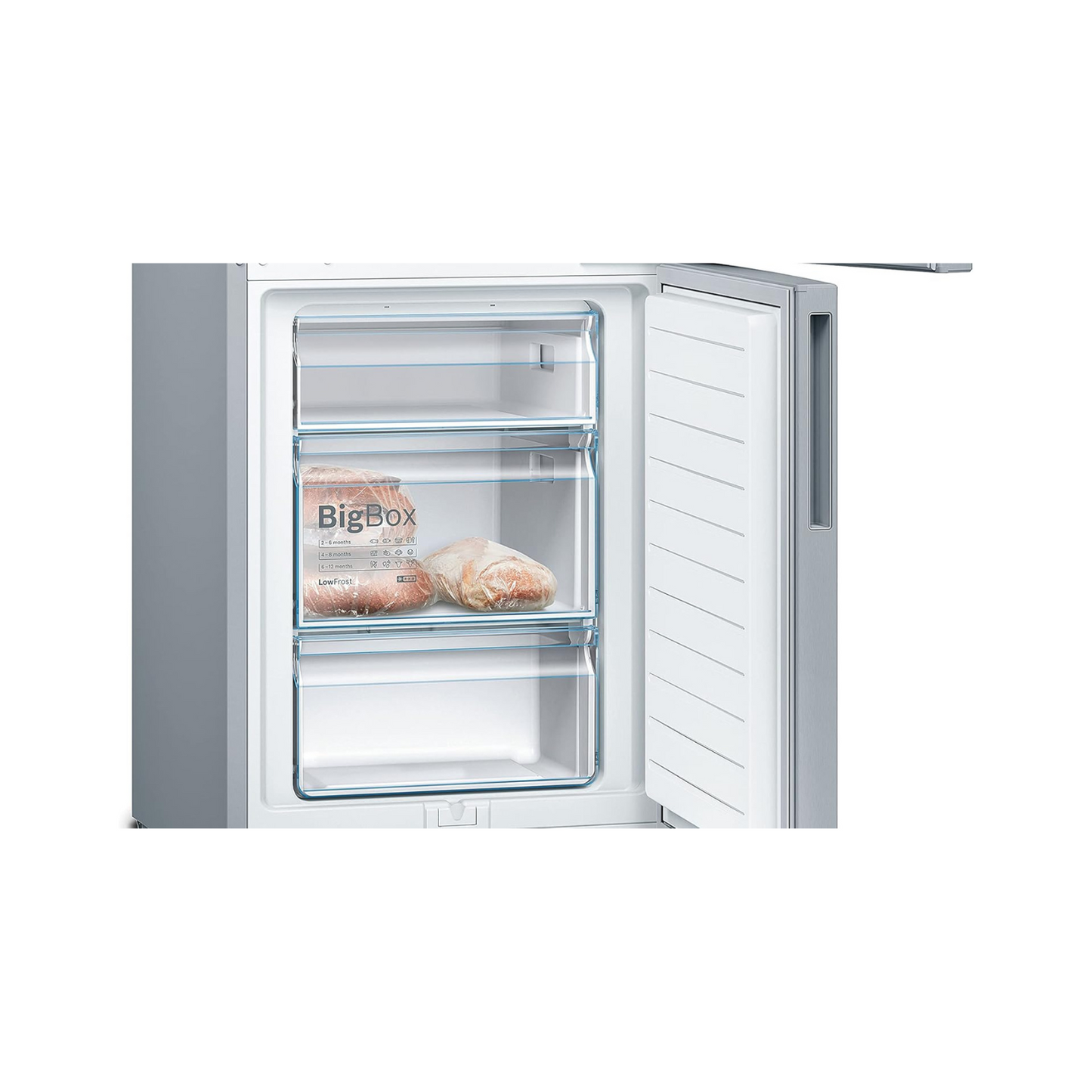 Bosch KGV33VLEAS – Réfrigérateur combiné pose libre – Série 4 – 288L – Froid brassé – L 60cm x H 176cm – Inox