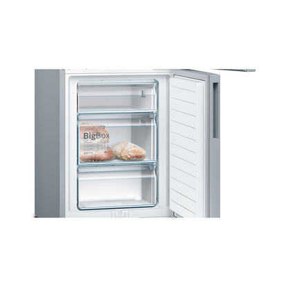 Bosch KGV33VLEAS – Réfrigérateur combiné pose libre – Série 4 – 288L – Froid brassé – L 60cm x H 176cm – Inox